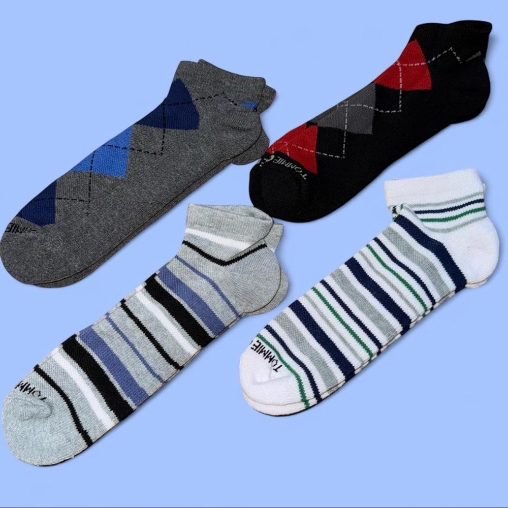 Tommie Copper Men’s Ankle Compression Socks 4Pack - Size 6-8.5